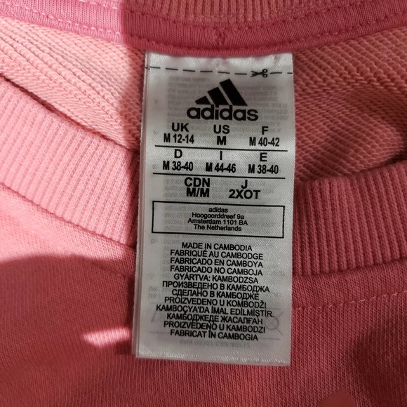 Adidas Sweatshirt Women's Medium Colorblock Linear Soft Fleece Striped Logo - Picture 2 of 11